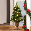 Resenkos 5-Ft Pre-Lit Artificial Christmas Tree with Red Berries and Pine Cones - - 4 of 4
