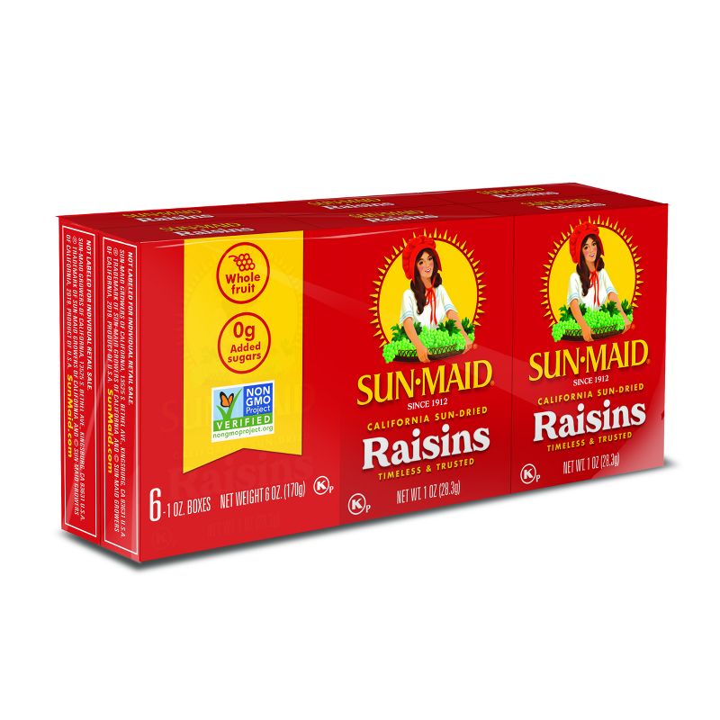 Sun-Maid California Sun-Dried Raisins - 1oz / 6ct, 4 of 15