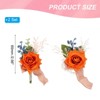 Unique Bargains Satin Romantic Durable Elegant Rose Corsage and Boutonnieres Set 2 Pcs - 2 of 4