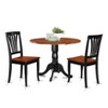 East West Furniture DLAV3-BCH-W 3 Pc Kitchen nook Dining set-Kitchen Table and 2 Kitchen Chairs - 2 of 4