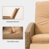 CLIHOME Wicker Woven Steel Frame Reclining Patio Chair,Indoor & Outdoor All-Weather Recliner - 3 of 4