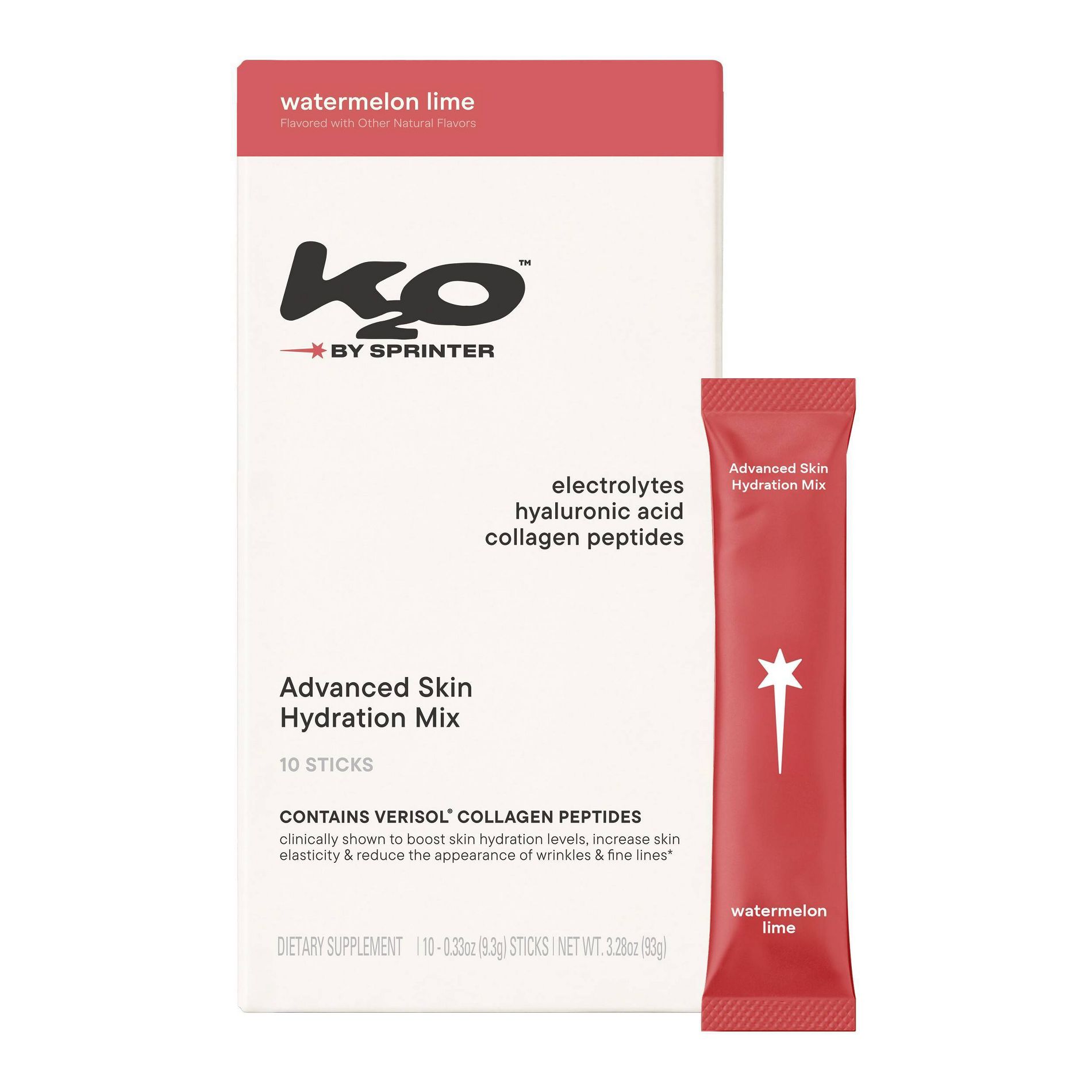 K2O Advanced Skin Hydration Drink Mix - Watermelon Lime - 10ct