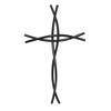 Dicksons Braided Black 16 x 9.5 Metal Hanging Wall Cross - 2 of 2