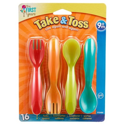 The First Years Multi Take & Toss Flatware (16ct)