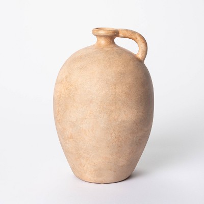 10" x 7" Weathered Jug Vase Brown - Threshold™ designed with Studio McGee