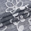 Dainty Home Rita 2-pack Linen Textured Grommet Window Panels With 3d Chenille Floral Embroidery - 3 of 4