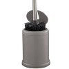 Bath Bliss Toilet Brush with Closing Lid Gray: Polypropylene & Metal, 15.4" Height, Bathroom Cleaning Accessory - image 2 of 4