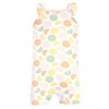 Hudson Baby Infant Girl Cotton Rompers, Citrus Orange - 3 of 4