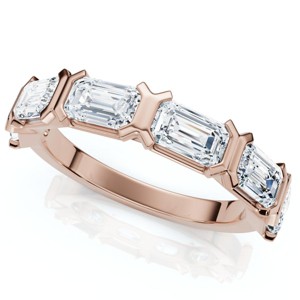 Pompeii3 1 1/2Ct Emerald Cut Diamond 6-stone Ring 14k Gold or Platinum Lab Created - 1 of 4
