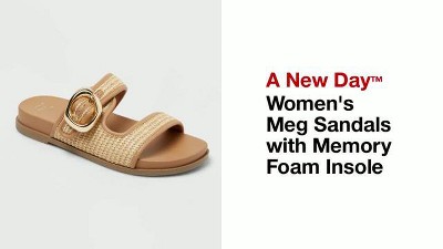 Women’s Meg Sandals with Memory Foam Insole - A New Day™