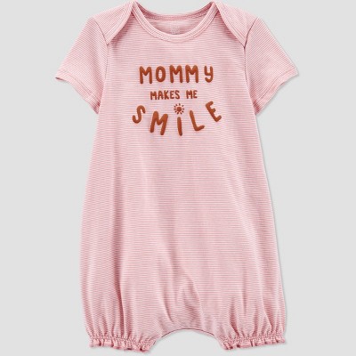 Carter's Just One You® Baby Girls' Mommy Smile Romper - Pink 3M