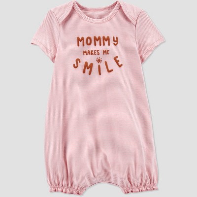Image of Carter's Just One You® Baby Mommy Smile Romper - Pink Newborn