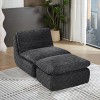 Oversized Corduroy Bean Bag Chair for Adults with Ottoman,Ergonomic Memory Foam Floor Lounger for Living Room,Bedroom or Game Room–The Pop Home - 3 of 4