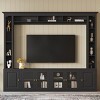 Entertainment Center Wall Unit with Bookshelves, Glass Door TV Stand for 80 Inch TV,92" Modern Media Console for Living Room-Baofuwish - 2 of 4