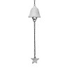 Beachcombers Coastal Themed White Starfish with Bell Accent Iron Wind Chime Hanging Decor, 17.52 in. - 3 of 4
