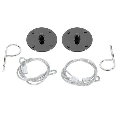 Unique Bargains Car Hood Pins Lock Latches Universal Zinc Alloy Engine Hood Lock Key Pin Set