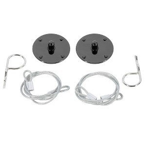 Unique Bargains Car Hood Pins Lock Latches Universal Zinc Alloy Engine Hood Lock Key Pin Set - 1 of 4