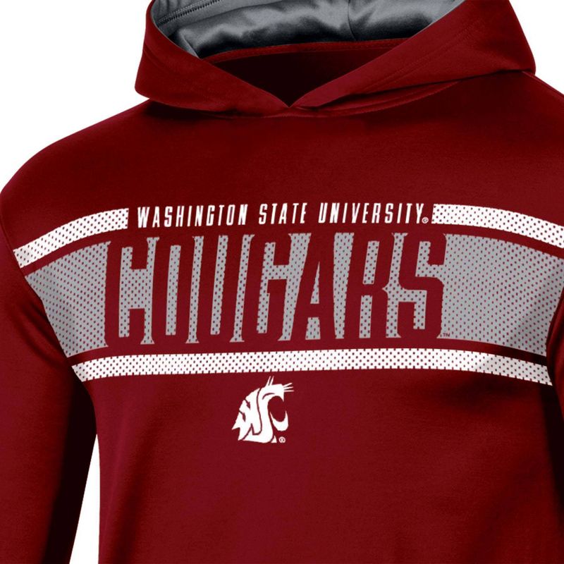 NCAA Washington State Cougars Boys&#39; Poly Hooded Sweatshirt, 3 of 4