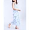 Women's Sleeveless Ruffle Shoulder Smocked Maxi Dress | Motherhood Maternity - 3 of 4