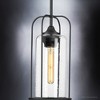 Urban Ambiance Luxury Farmhouse Outdoor Pendant 15.375''H x 7.5''W,  Midnight Black Finish,  Henderson Collection, UHP1303 - 4 of 4