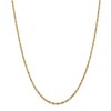 Black Bow Jewelry 2.5mm, 14k Yellow Gold Light Diamond Cut Rope Chain Necklace - 3 of 4