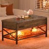 Aheaplus Coffee Table Lift Top with LED Light and Power Outlet - 2 of 4