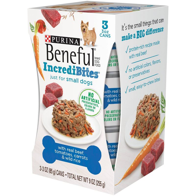Beneful IncrediBites Wet Dog Food for Small Dogs - 3oz/3pk, 6 of 7