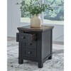 Signature Design by Ashley Wildenauer 3 Drawer Chair Side End Table with USB Charging, Black - 3 of 4