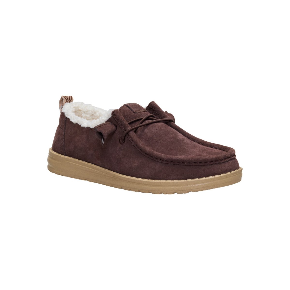 Обувь HEYDUDE Women Wendy Suede Shearling , Dark Brown, 6 — фото 7