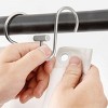 Home Mart Goods 12 Piece Set Brushed Nickel Heavy Duty S-Shaped Shower Curtain Hooks Rings Rustproof Metal - 2 of 4