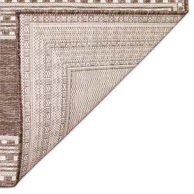 Malibu Neutral Flat Woven Synthetic Indoor/Outdoor Rug
