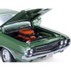 1970 Dodge Challenger R/T Hemi F8 Green with Black and Green Interior 1/18 Diecast Model Car by Greenlight - 3 of 4