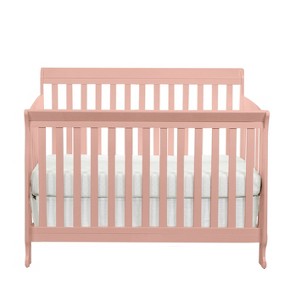 Suite Bebe Riley 4-in-1 Convertible Crib and Toddler Guardrail Bundle - Coral - 1 of 4
