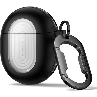 SURITCH Magnetic Bumper Cases for Google Pixel Buds Pro (2022)/Pro 2 (2024) Case Cover, Rugged Shockproof Protective Covers with Carabiner
