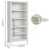 Garvee 71" Farmhouse Bookcase w/ Adjustable Shelves, 5 Tier Tall Bookshelf with Wooden Legs, Rustic Vintage Bookcase for Living Room Office - 2 of 4