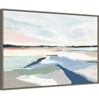 Seaside Day Abstract Coastal Canvas Wall Art