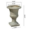 Syemin Outdoor Planters with Special Design, Novely Flower Planter Pot for Garden, Courtyard, Patio, Beige，19"*19"*26.5" - 2 of 4