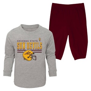NCAA Arizona State Sun Devils Toddler Boys' 2pc Long Sleeve T-Shirt & Pants Set - 1 of 3