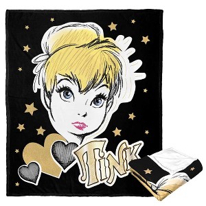 Disney Tinkerbell Sparkle Power Silk Touch Throw Blanket 50x60 Inches - 1 of 4