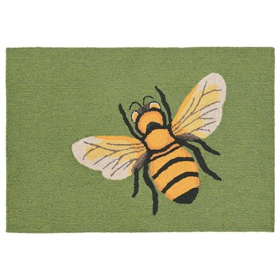 Liora Manne Frontporch Bee Indoor/outdoor Rug Green 1'8