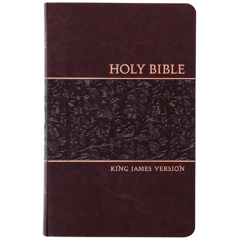 KJV Holy Bible, Giant Print Full-size Faux Leather Red Letter Edition -  Thumb Index & Ribbon Marker, King James Version, Dark Brown