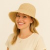 Anna-Kaci Women's Woven Bucket Hat with Soft Frayed Brim and Lightweight Straw Texture - 2 of 4