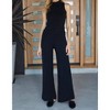 Women's Italian Viscose Knit Flared Pants - Milio Milano - 4 of 4