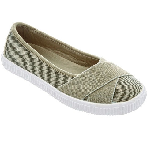 Женские кроссовки Comfortview The Jazlyn Slip-On Sneaker - 12 W, Olive (Wide Widths Available)