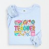 Simply Sage Market Teacher Bright Collage Lightweight Garment Dyed Sweatshirt - 2 of 4