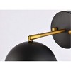 Elegant Lighting Othello 1 light black and brass wall sconce - image 4 of 4