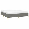 vidaXL Bed Frame Dark Gray 76 in.x79.9 in. King Fabric - 3 of 4
