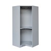 Polygonal Wooden Armoire Closet With Shelves And Hanging Area,Wood Armoires And Wardrobes,Armoire Wardrobe,Wardrobe Closet -Maison Boucle - 3 of 4