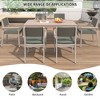 Whisen Outdoor Dining Set Patio Dining table and Chairs with Rattan Backrest and Removable Cushions - White Washed - 3 of 4
