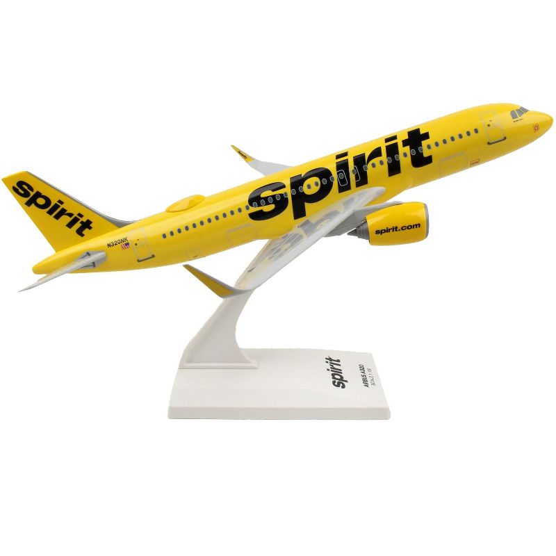 Airbus A320neo Commercial Aircraft with Wi-Fi Dome "Spirit Airlines" (N320NK) Yellow (Snap-Fit) 1/150 Plastic Model by Skymarks, 2 of 4